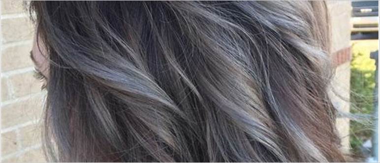 Gray blending highlights brunette